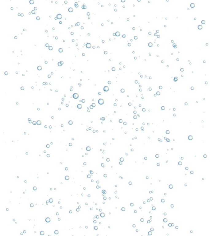 小上升的蓝色气泡(白色背景)垂直