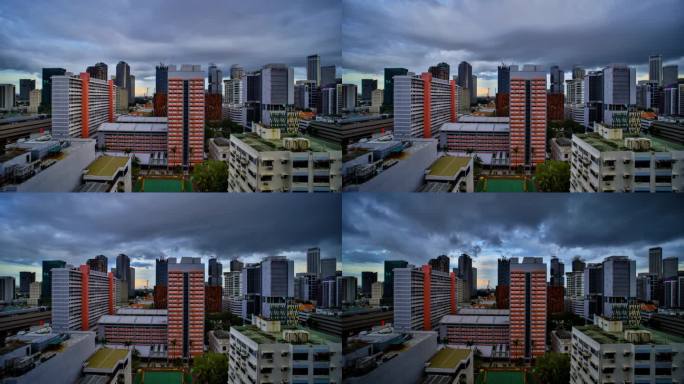 新加坡:社区视频素材乌云阴雨