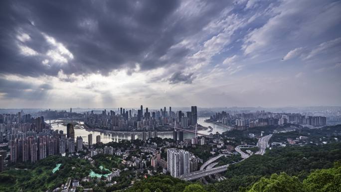 重庆城市风光大全景延时