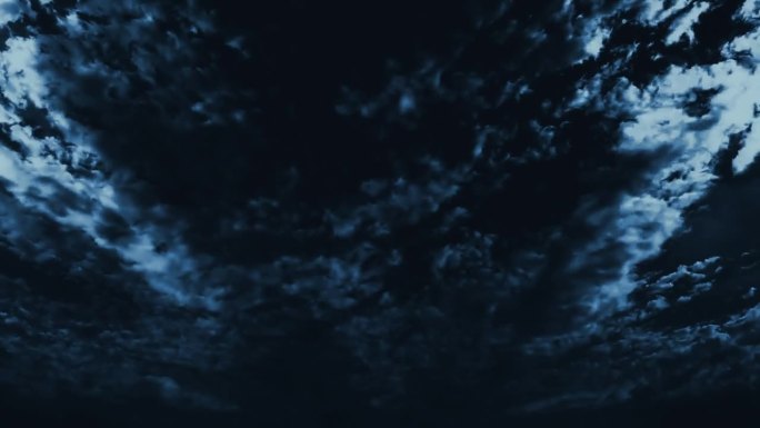 抽象循环深蓝色夜云动画万圣节的背景