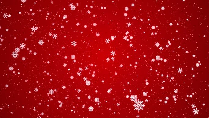 4K雪花颗粒在冬天圣诞节飘落的雪花。圣诞快乐，
