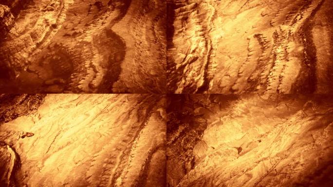 从火星岩石表面鸟瞰