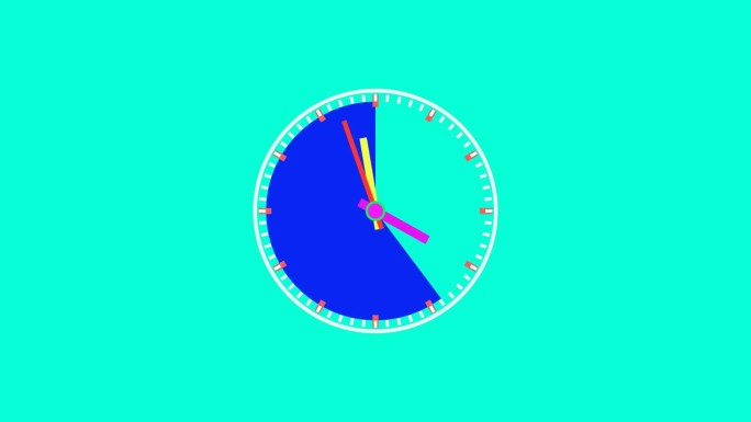 时钟动画，模拟时钟12小时时间。