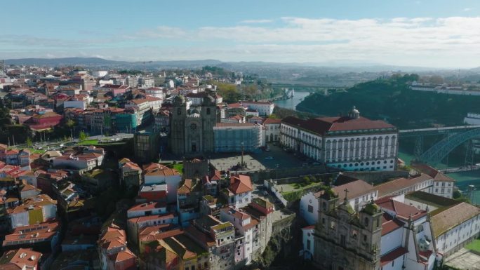 无人机拍摄的葡萄牙波尔图城市景观