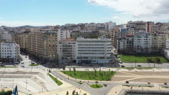 丹吉尔，摩洛哥丹吉尔市中心的建筑全景