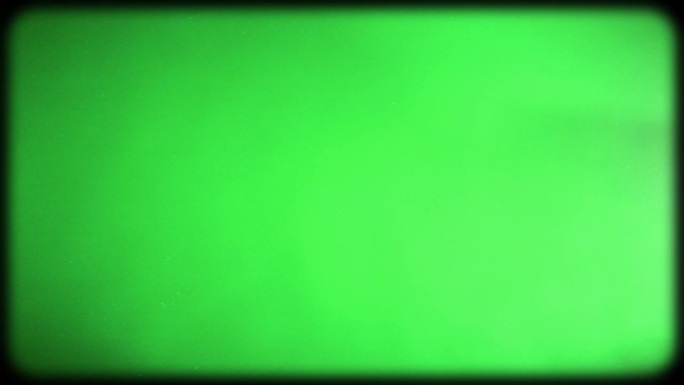 绿色屏幕上带有显像管的旧电视的效果。复古电影视频，特效镜头。旧的绿色电视屏幕。