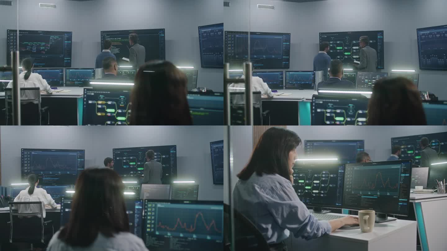女软件工程师坐在电脑前