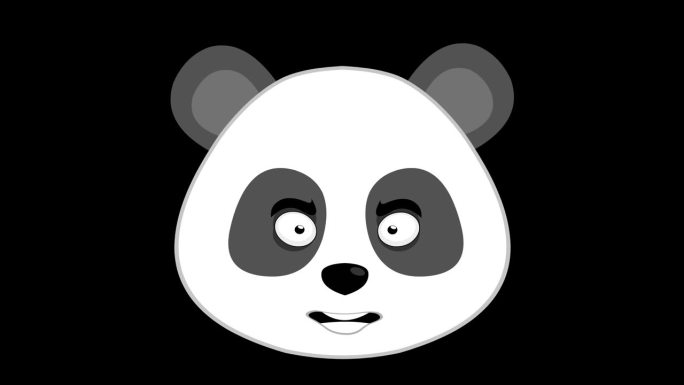 视频动画头熊猫熊愤怒的表情