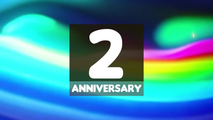 20周年生日庆典横向彩色背景线和正方形