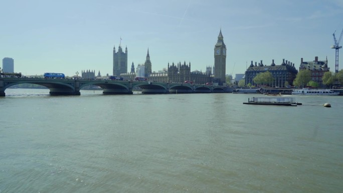 大本钟英国城市航拍伦敦国外风光钟楼大本钟