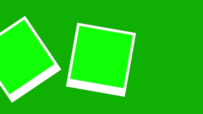 空相框运动图形与绿色屏幕背景