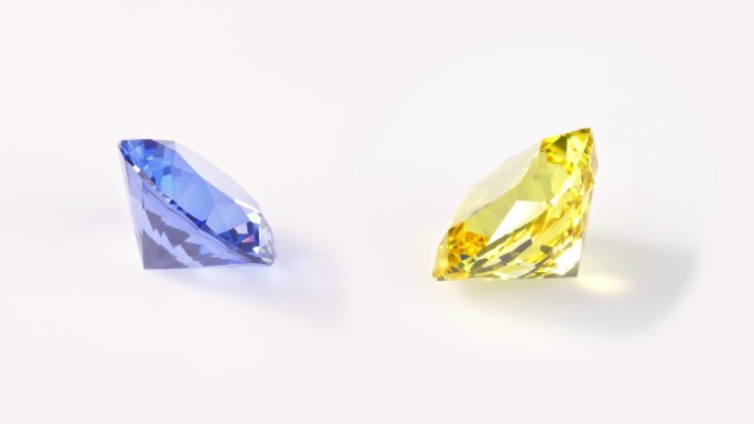 蓝钻石和黄钻石