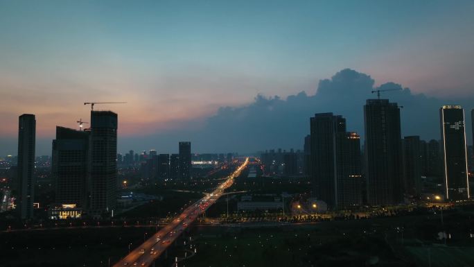 城市高楼建筑夜景