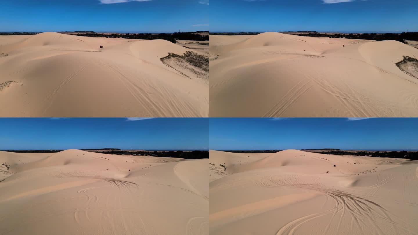 越南美奈鸟瞰图沙丘沙漠沙粒航拍
