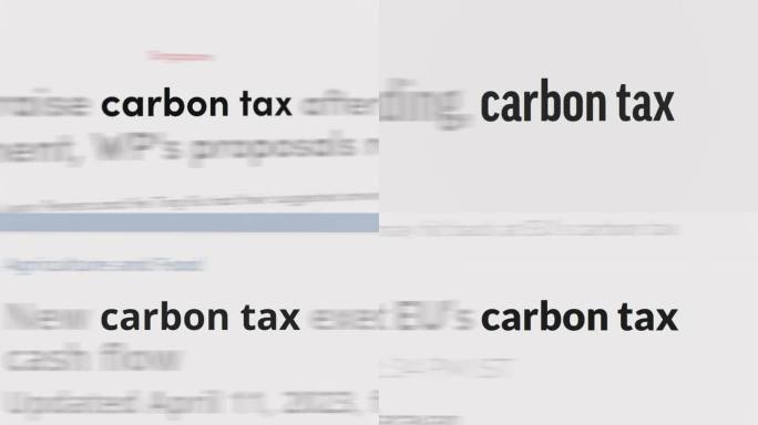 文章和文本中的碳税