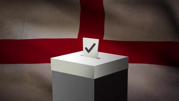 在英国选举中把选票投进投票箱