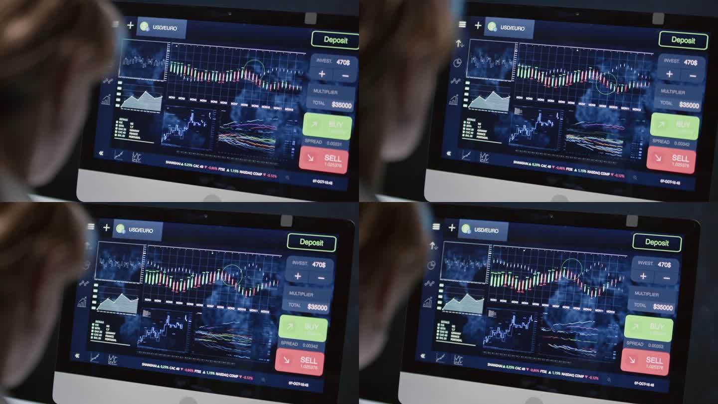 计算机屏幕与加密货币分析