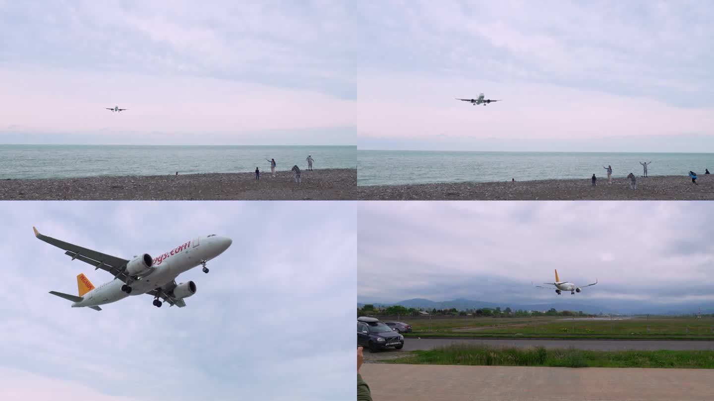 飞马座客机降落在海上。