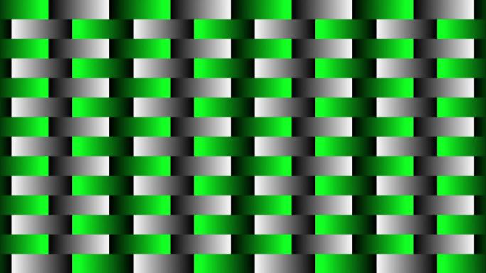 白色和绿色渐变方格背景，移动条纹创造错觉背景