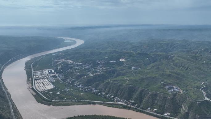 陕西 佳县 白云山 航拍 黄河