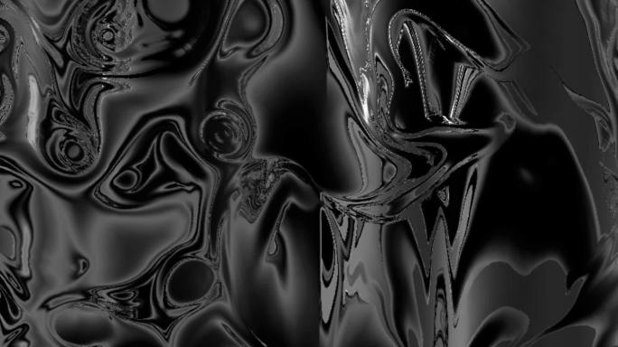 宽屏流体黑白液态融合金属背景投影42