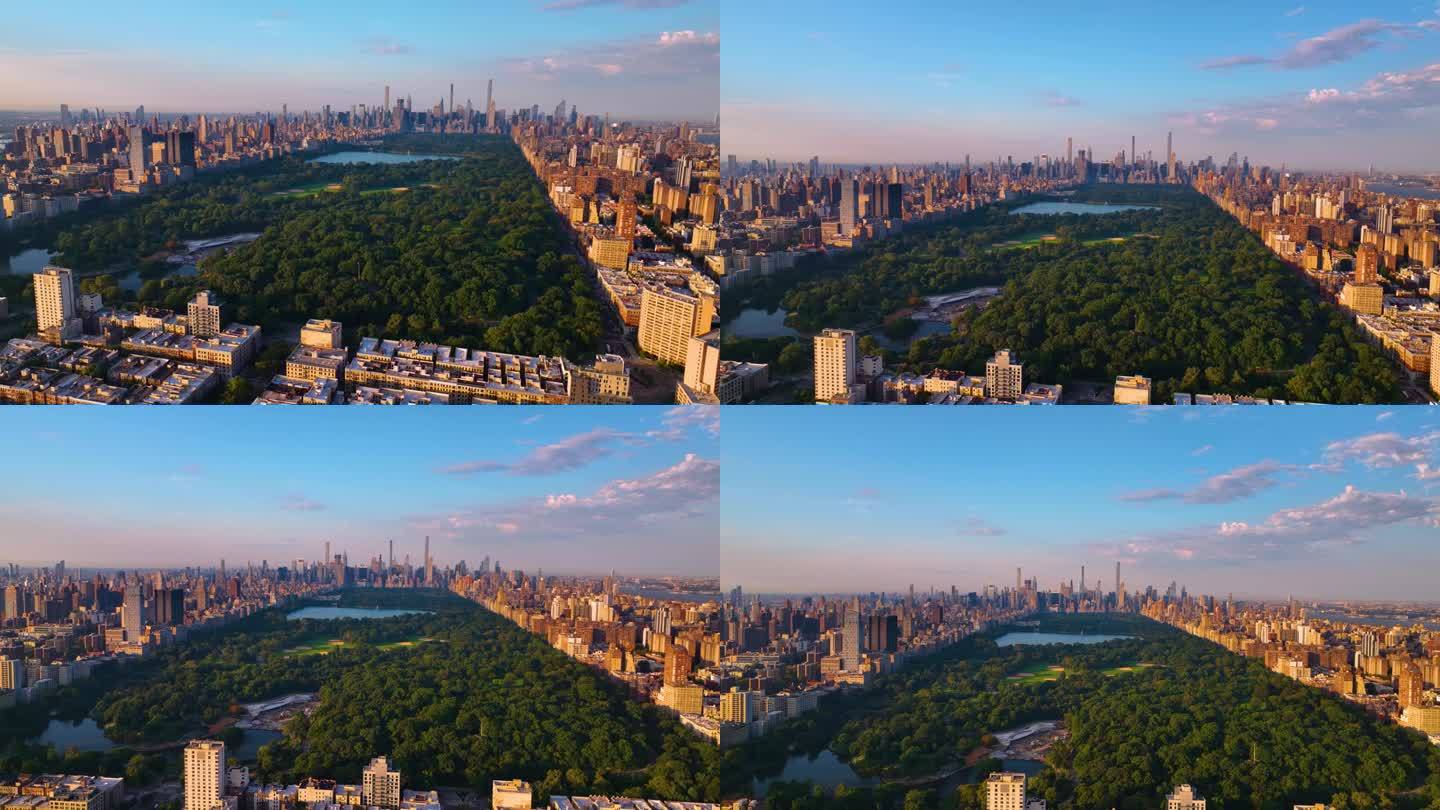 纽约市中央公园空中日间视频4k