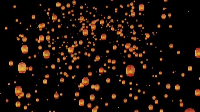 在除夕和除夕灯节的传统活动中，人们会把漂浮的灯笼放飞到空中。