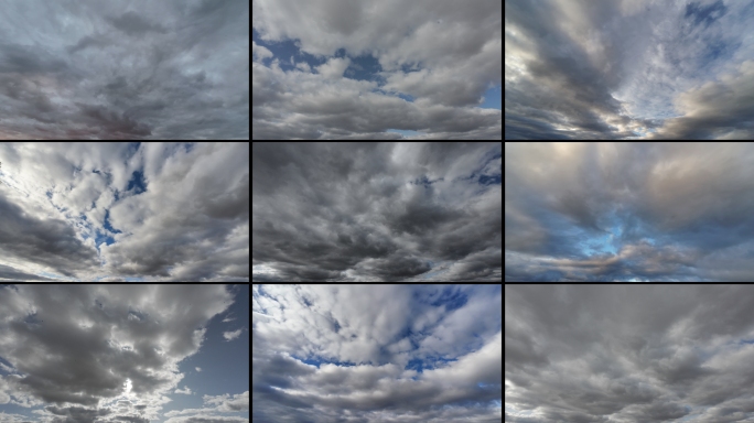 4K天空云彩十余种乌云实拍合集