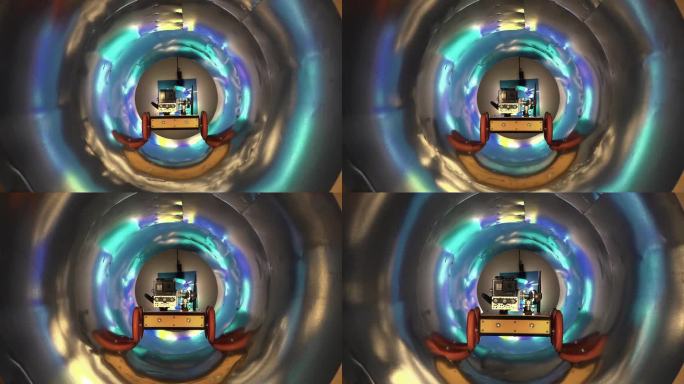 检查机器人时空隧道视频素材科幻世界
