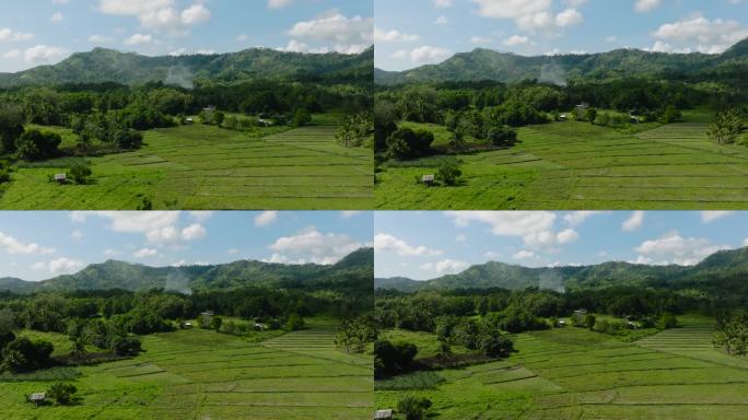 菲律宾的热带山景。