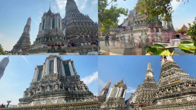 泰国首都的名片是佛教寺庙Wat Arun，黎明寺，它位于湄南河岸边