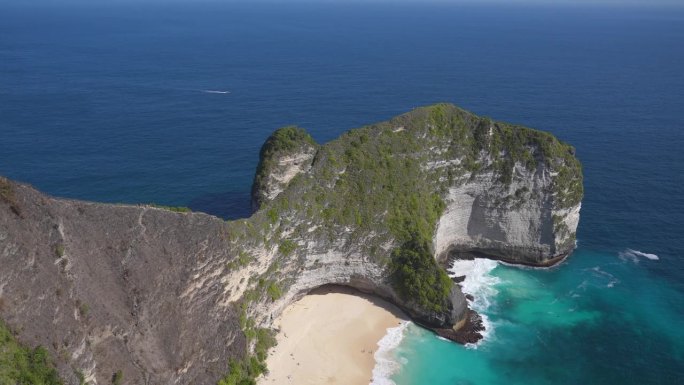 科林金海滩，努沙Penida;霸王龙悬崖，巴厘岛，印度尼西亚