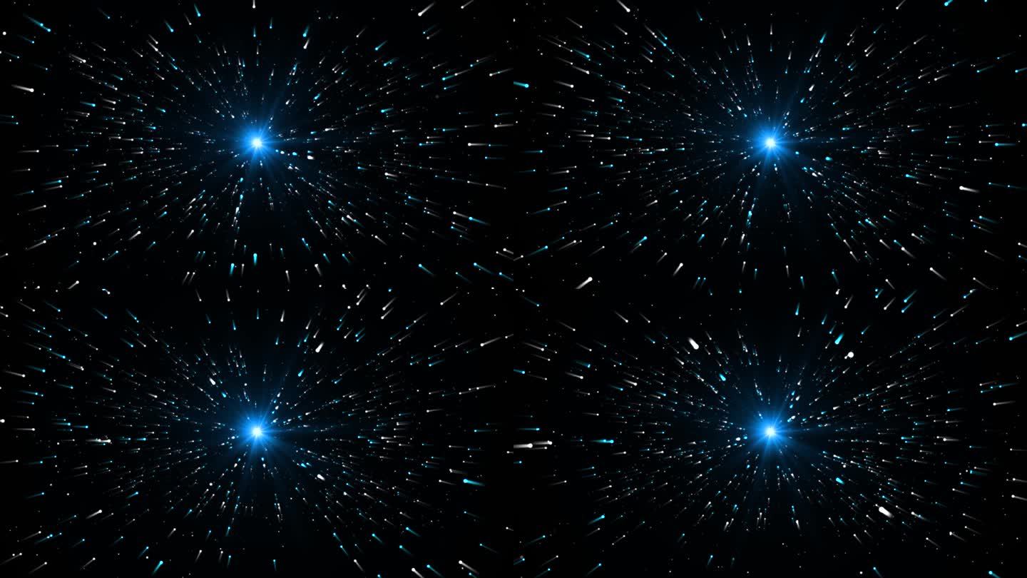 网络空间科幻科技飞向数字空间科幻隧道蓝色霓虹大数据高科技