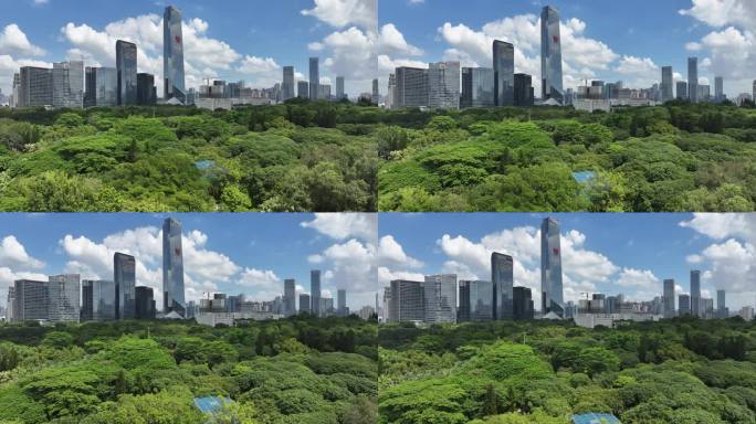 深圳荔香公园汉京金融中心航拍
