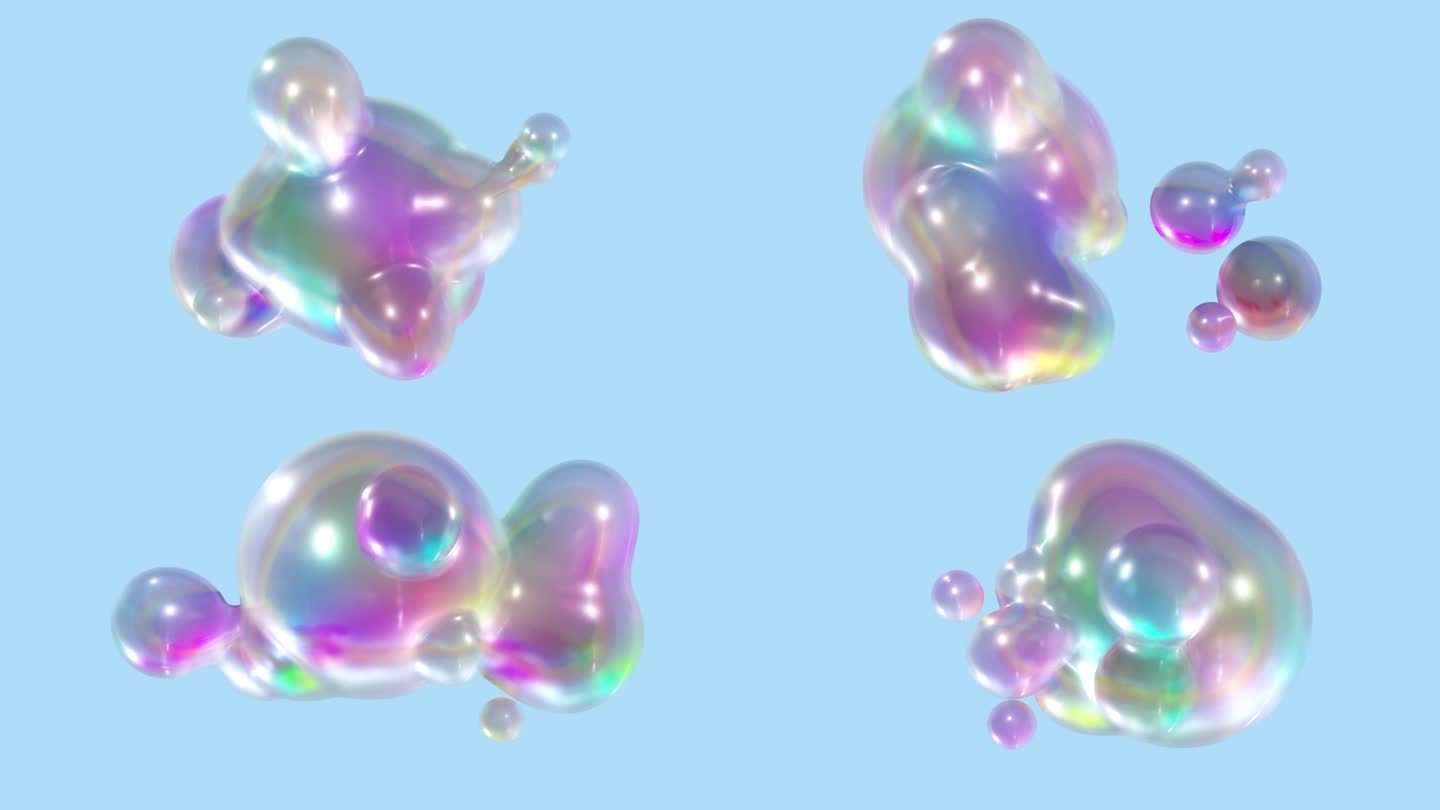 变形的metaball动画液体斑点。