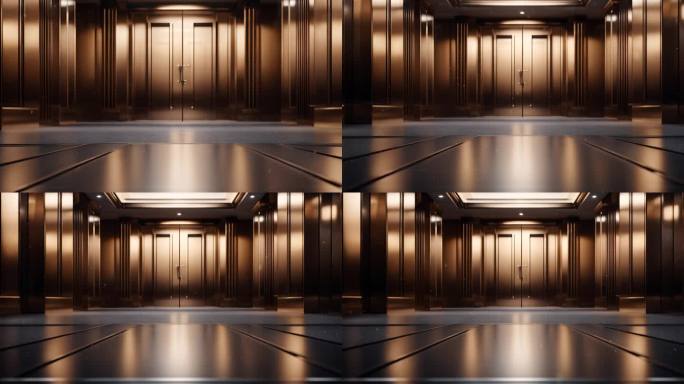 金属门电梯电梯间概念背景10
