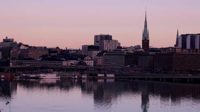 斯德哥尔摩，瑞典:日出