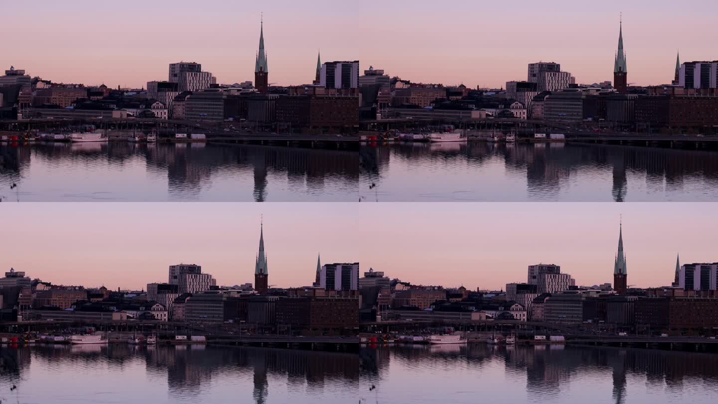 斯德哥尔摩，瑞典:日出