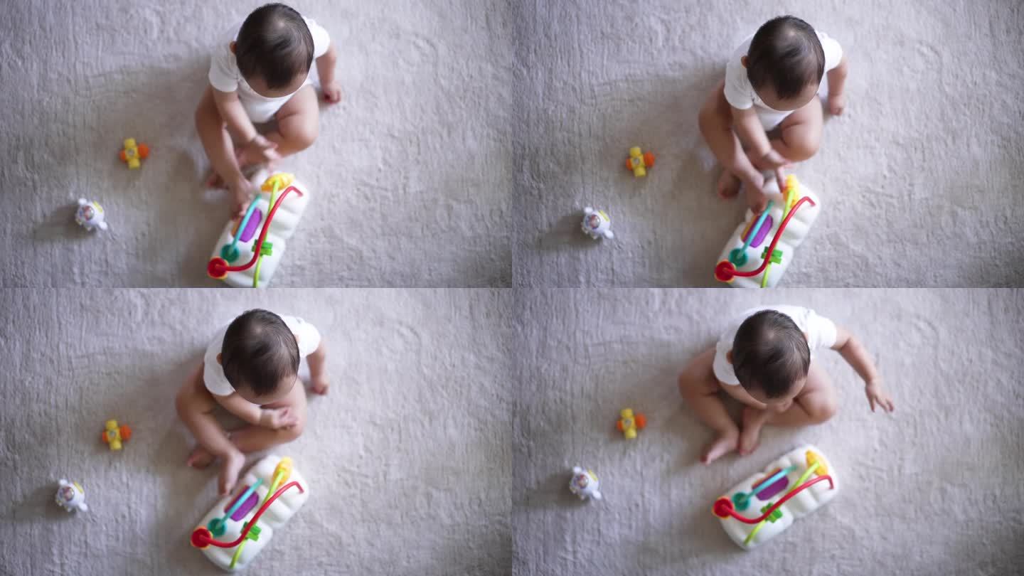 小男孩在家玩玩具婴幼儿母婴用品学龄前
