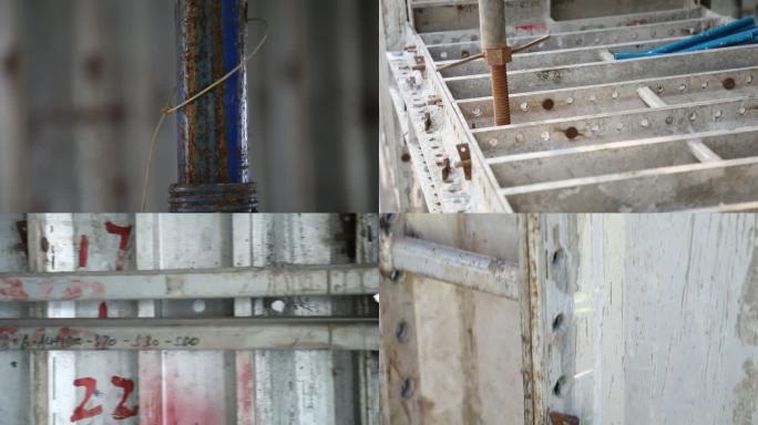 建筑工地：铝模板支撑支架安装