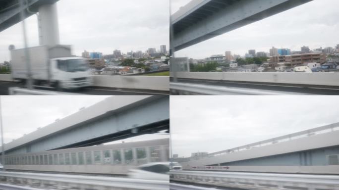 从巴士上看东京城市高速公路