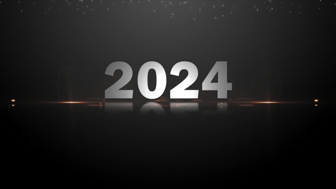 新年祝福，新年2024，新年标志
