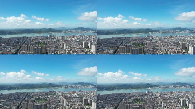从空中俯瞰中国广东省肇庆市