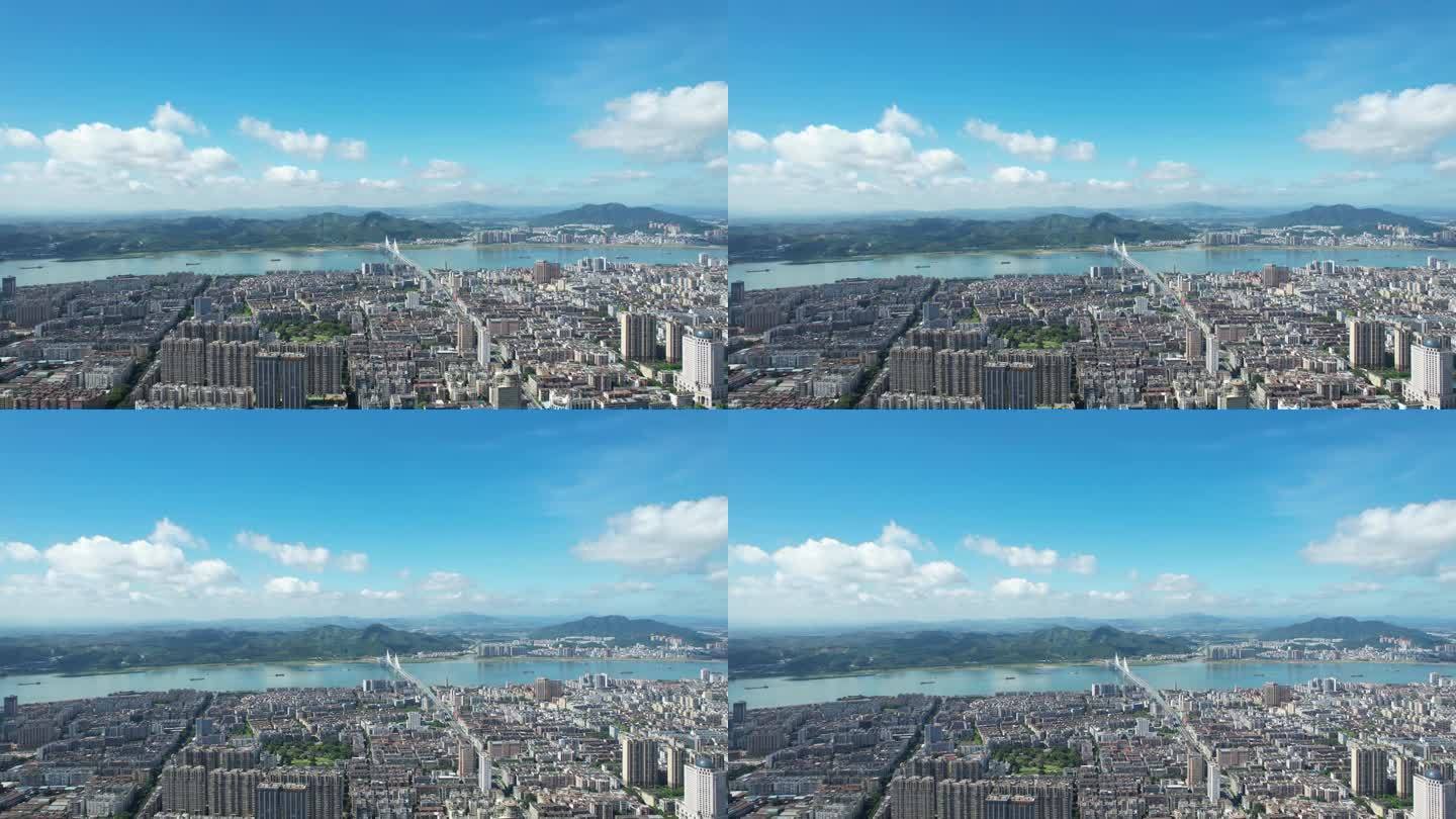 从空中俯瞰中国广东省肇庆市