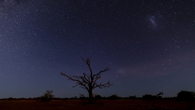 夜景，繁星满天的夜晚