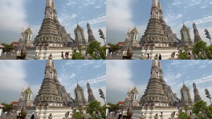 泰国首都的名片是佛教寺庙Wat Arun，黎明寺，它位于湄南河岸边