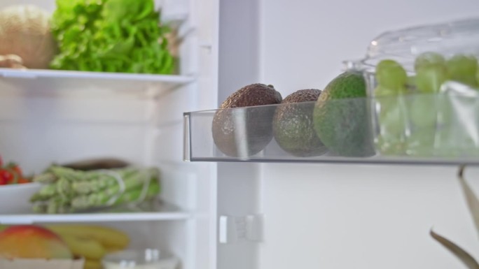 DS冰箱里的新鲜水果和蔬菜