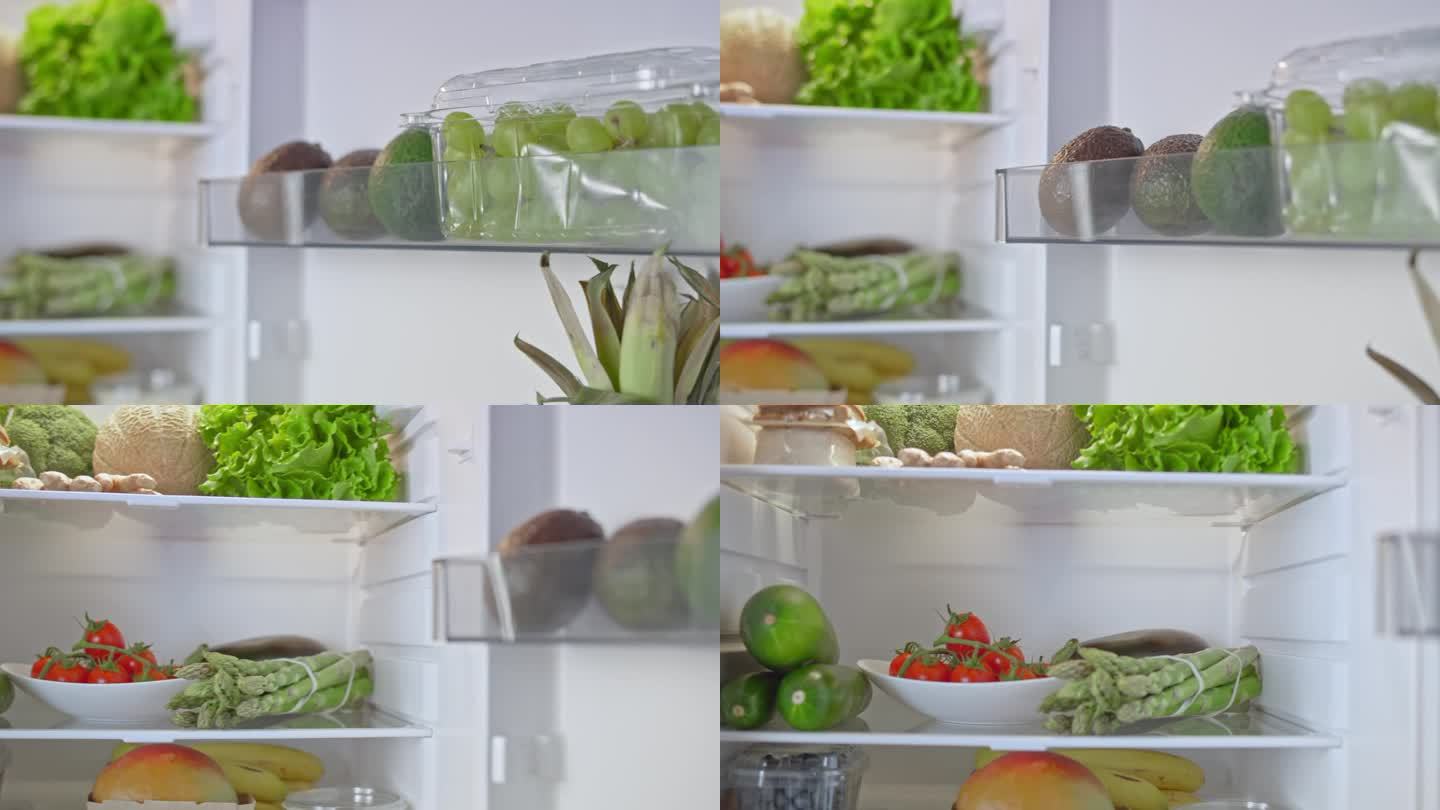 DS冰箱里的新鲜水果和蔬菜