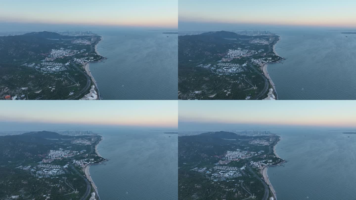 厦门金沙湾海岸线航拍环岛南路风光海边风景