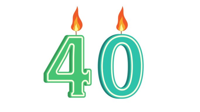 节日蜡烛的形式有数字40，四十，数字蜡烛，生日快乐，节日蜡烛，周年纪念，alpha通道